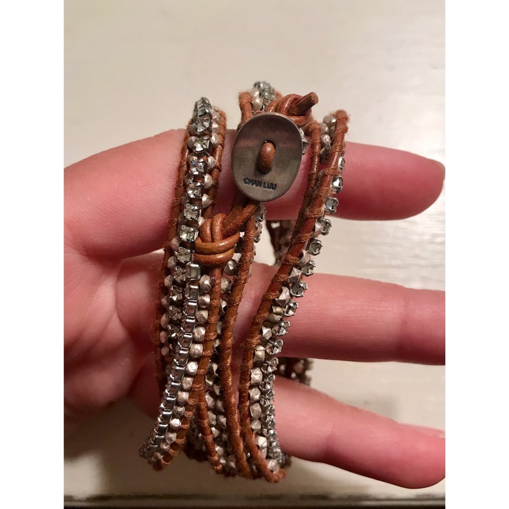 Chan Luu Brown Leather Wrap Bracelet